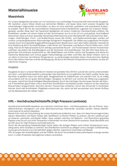 Hinweise zu Materialien